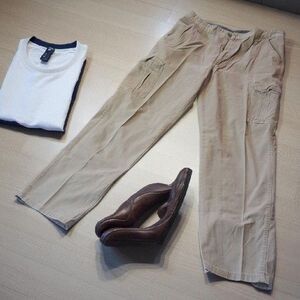 Wrangler Originals Men’s Cargo Pants – Size 36x34 – 100% Cotton Khaki Workwear